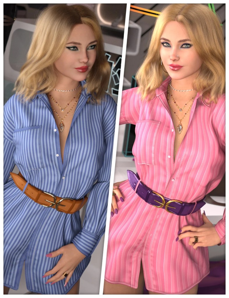 Fashionable Textures for dForce SU Chic Shirt Set