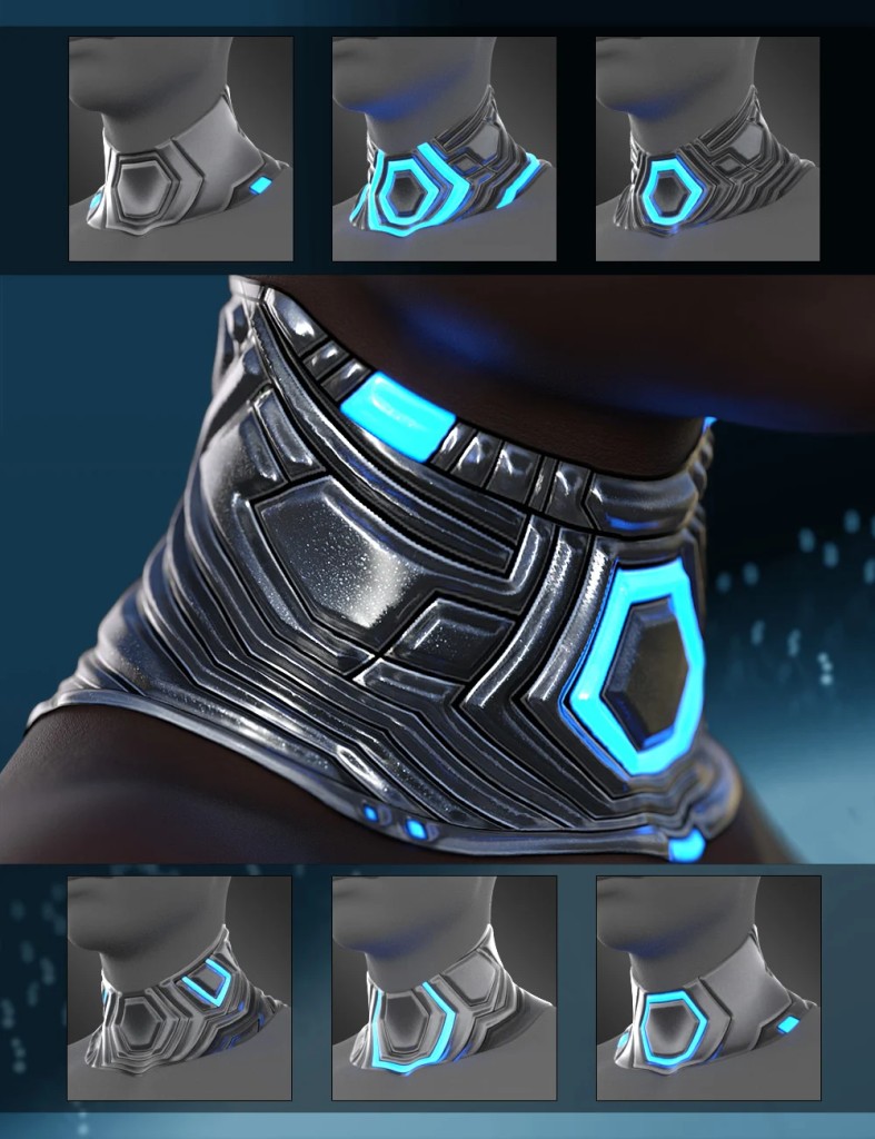 Sci-Fi Collar Geoshell Builder for Genesis 9