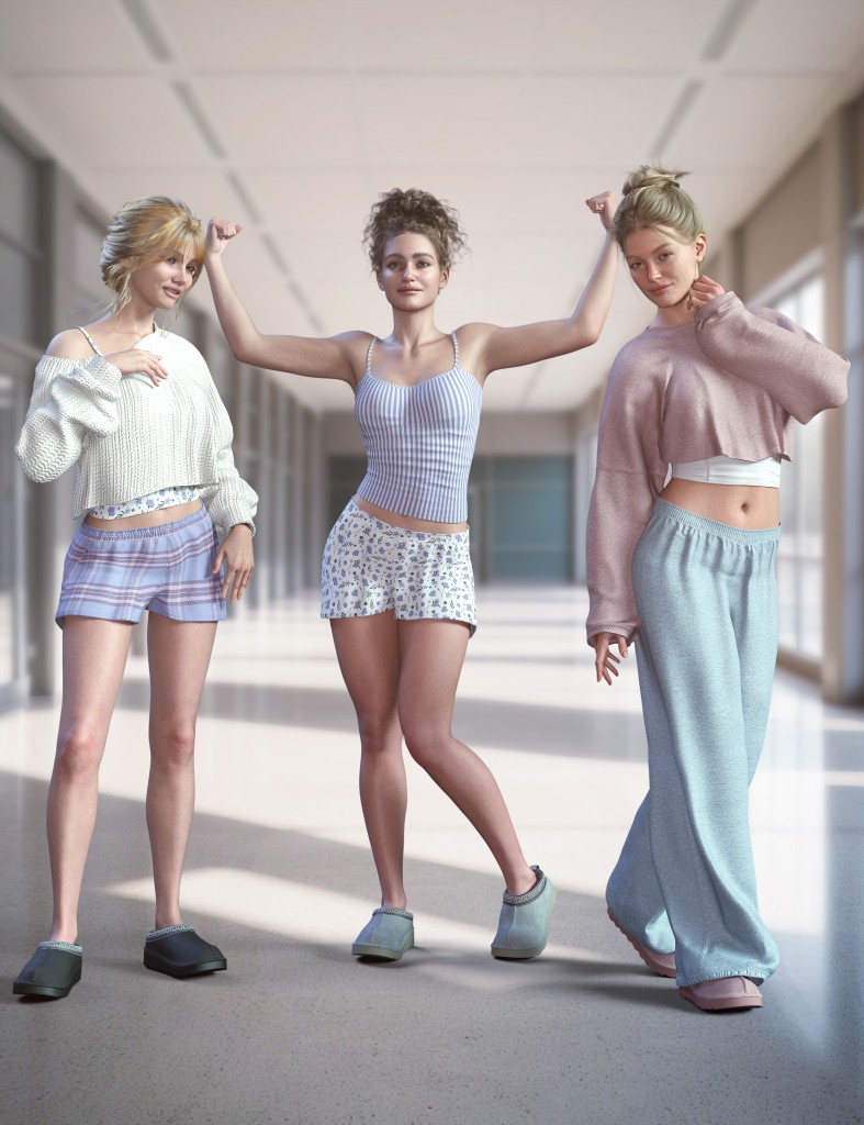 dForce Cozy Wear Set for Genesis 9 Texture Add-On