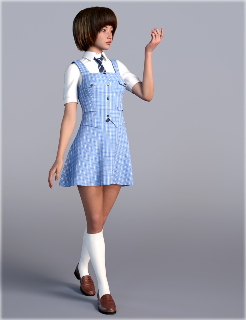 dForce HnC24 Prep School Uniform V1 for Genesis 9