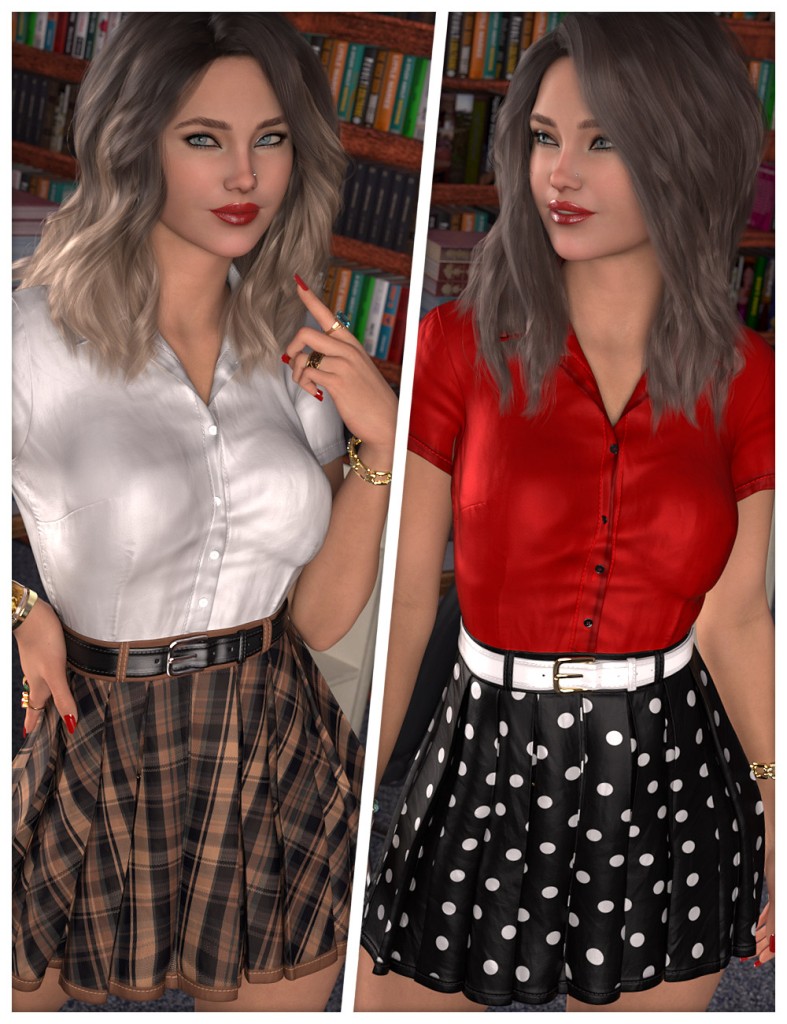 Academic Textures for dForce SU College Style Dress