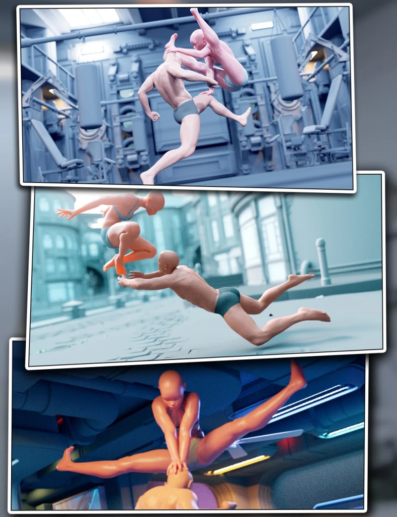 Agile and Amazing Dodging Poses, Combat Poses Series