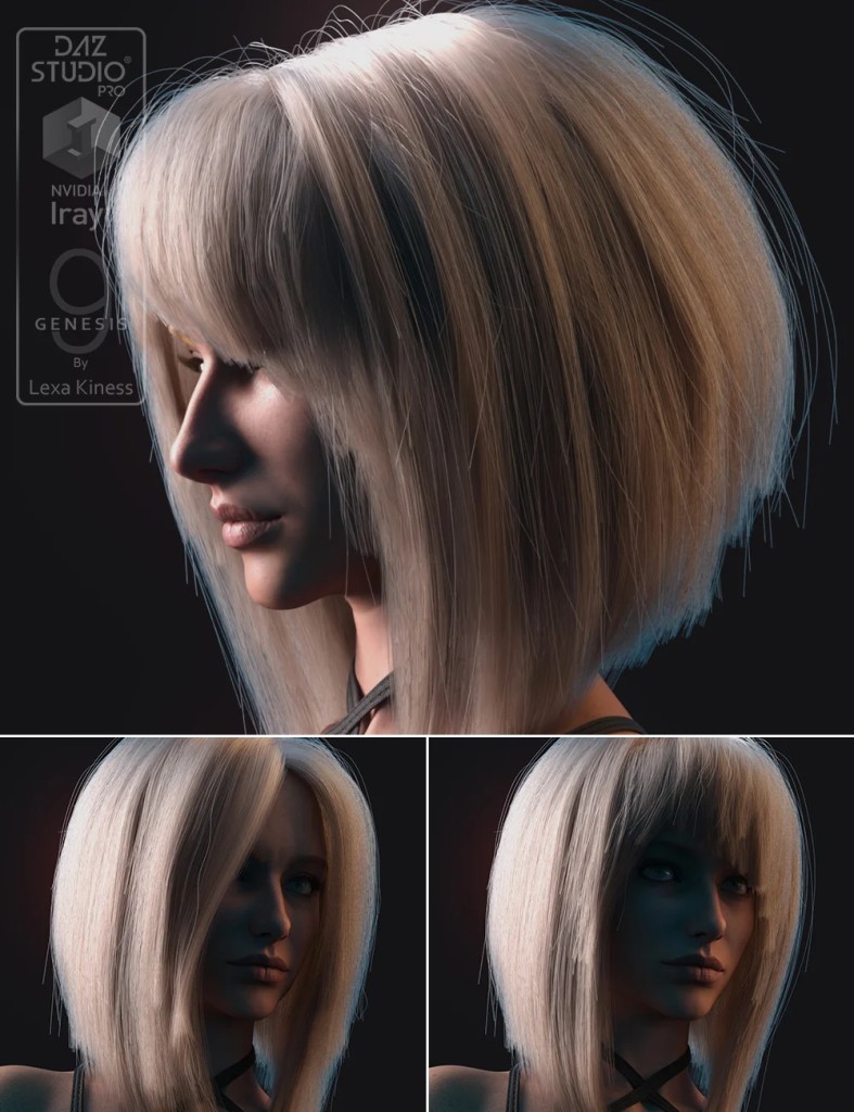 dForce Hailey Hair for Genesis 9