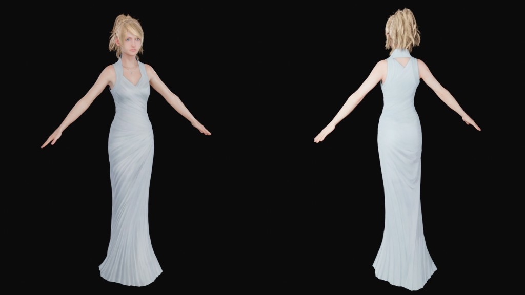 Lunafreya [Royal Dress] Premium for Blender 3