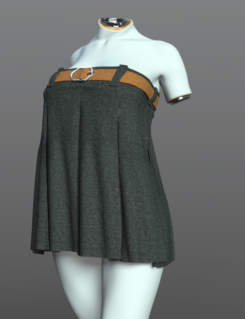 dForce SPR Pleated Skirt Dress for Genesis 9