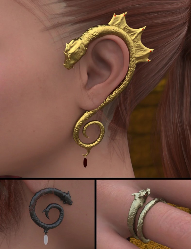 Dragon Jewellery for Genesis 9