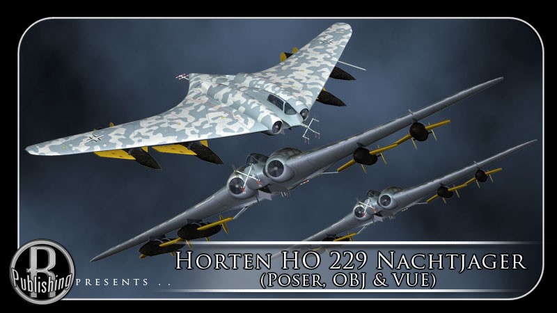 Horten HO 229 Nachtjager (Poser, OBJ & VUE)