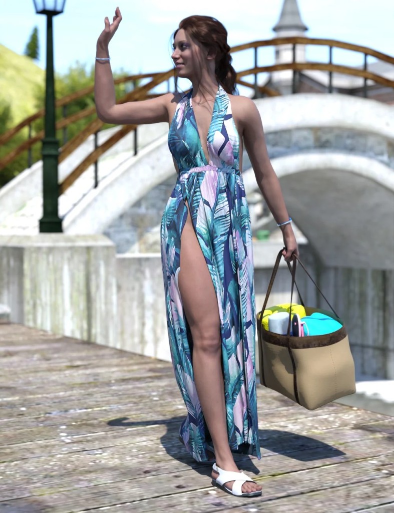 dForce Summer Flow Outfit for Genesis 9 and Genesis 8 Female