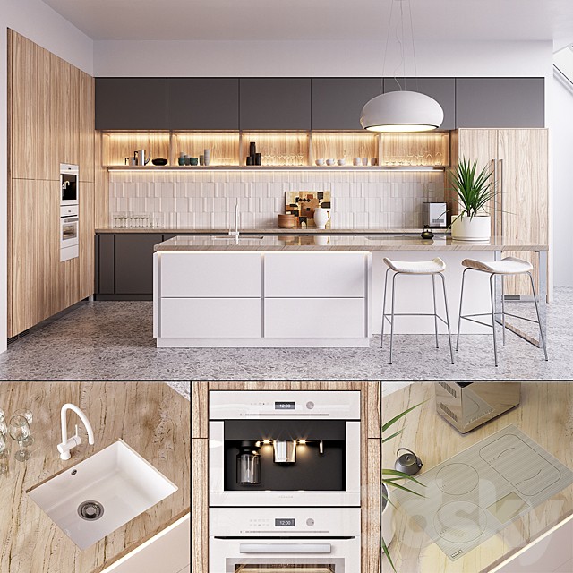 Kitchen Nolte Nature (vray GGX, corona PBR)