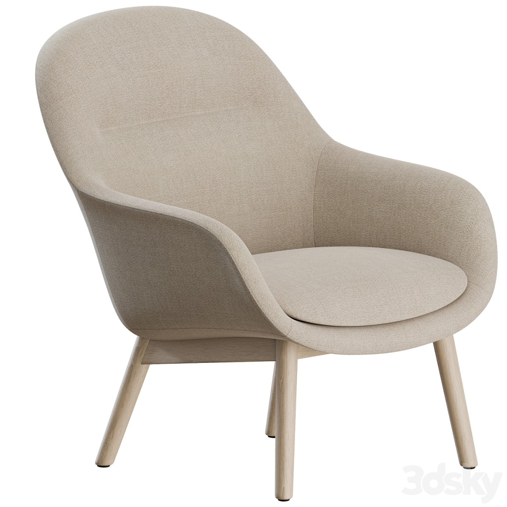 Fiber Lounge Armchair Wood by Muuto