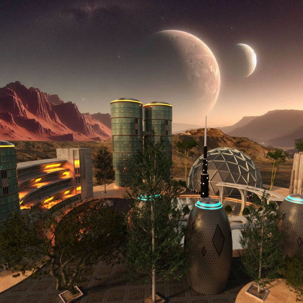 Mars Colony Scene