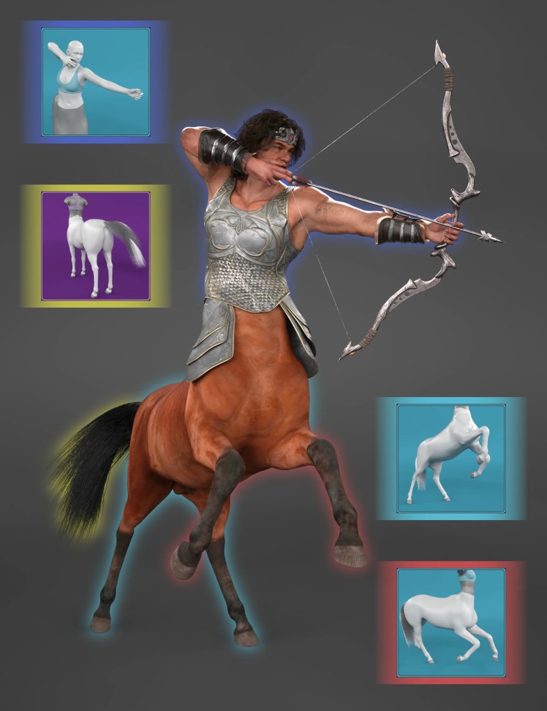 NG Build Your Own Centaur Poses for Genesis 9