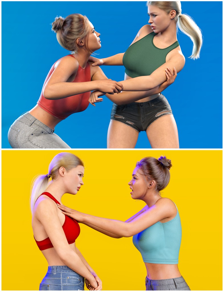 Z Against My Will Couple Poses for Genesis 9 and 8 Female