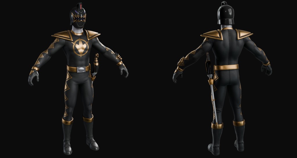 Black Dino Ranger Premium for Blender 4.x