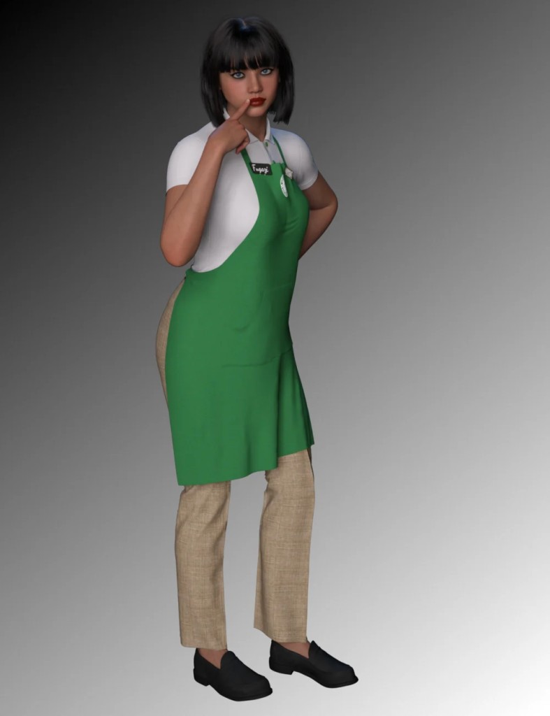FG dForce Barista Uniform for Genesis 9