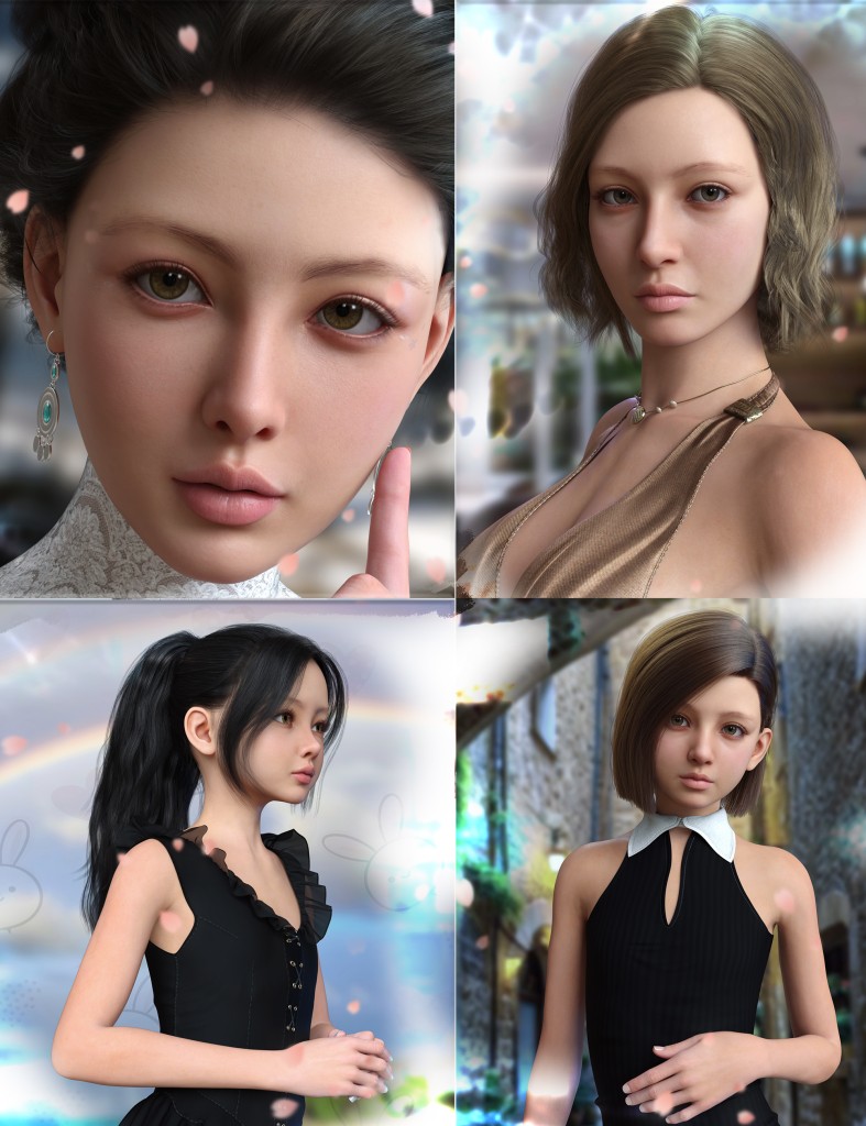 Vo Afra, And Young, and Vo Dido,and Young HD for Genesis 9 Character Bundle