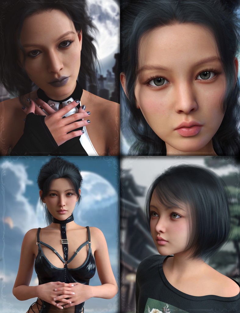Vo Eimi, and Young, and Vo Jun, and Young HD for Genesis 9 Character Bundle