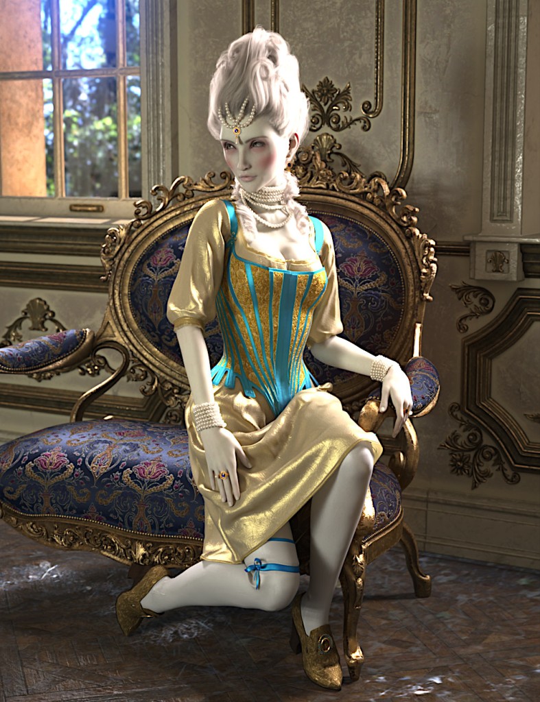 dForce 18th Century Corset Colors Texture Add-on