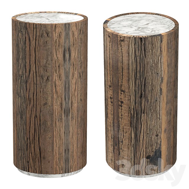 Eli Wood Tall Side Table