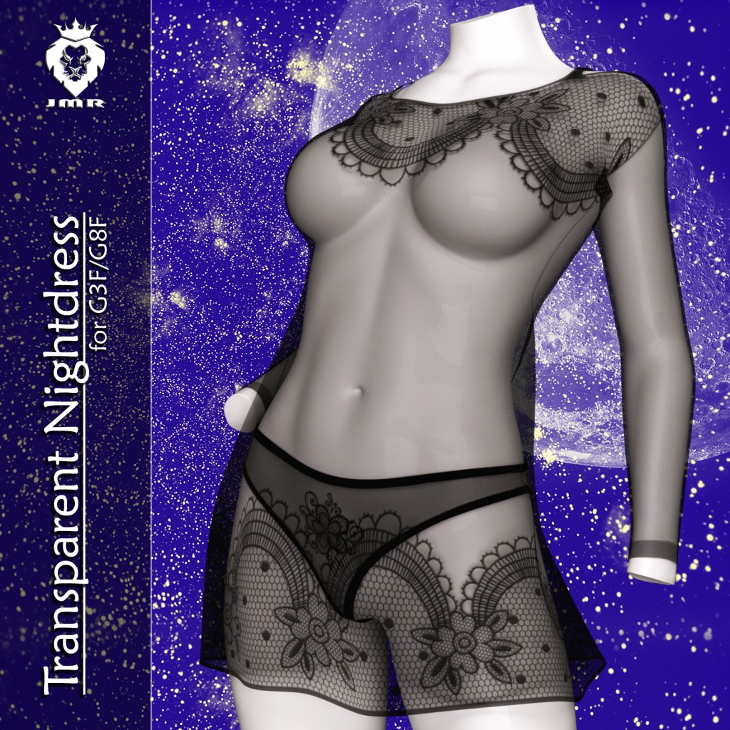 JMR Transparent Nightdress for G3F/G8F