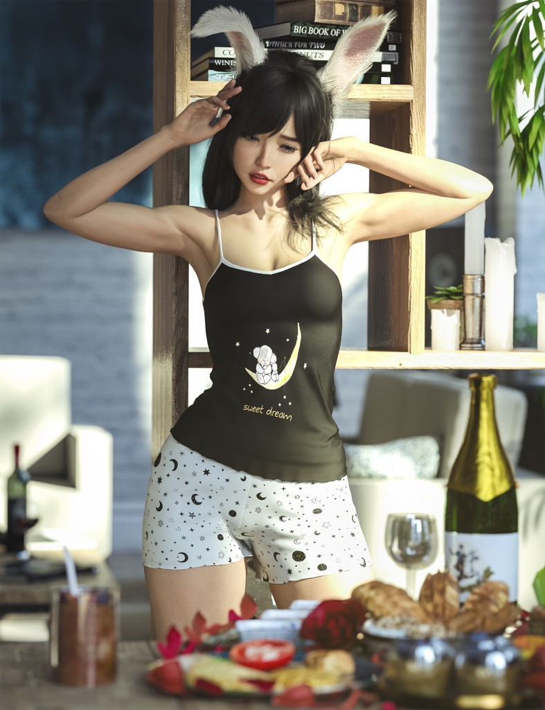 AH Nightwear Set 01 For Genesis 9, 8 and 8.1 Female