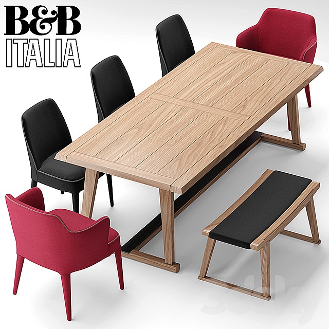 Table and chairs maxalto FEBO, RECIPIO, SELLA