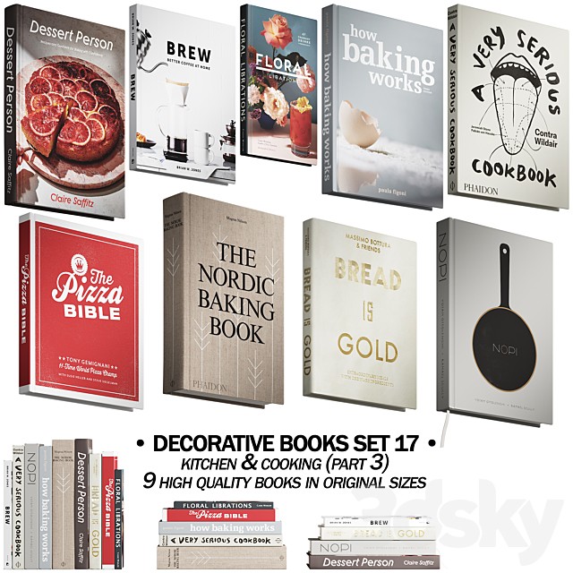 146 decorative books set 17 kitchen and cooking P03