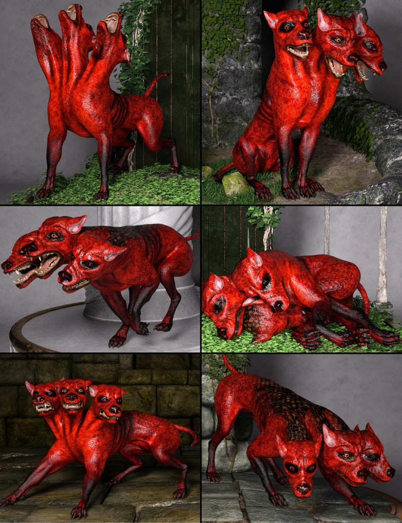 Hound of Hell Poses for Cerberus HD