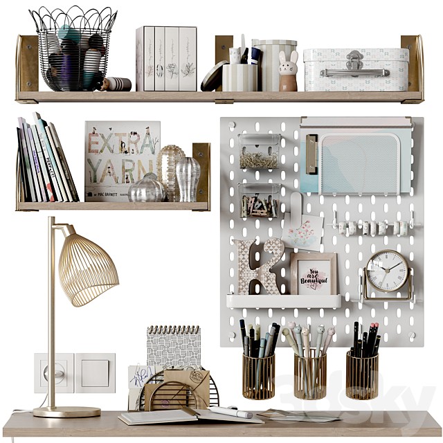 Study Desk Decor and shelf For Teenager02