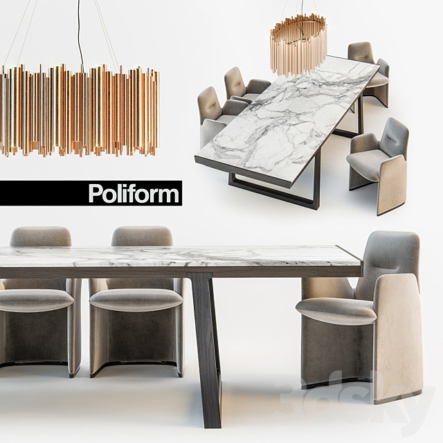 Poliform Guest chair Opera table