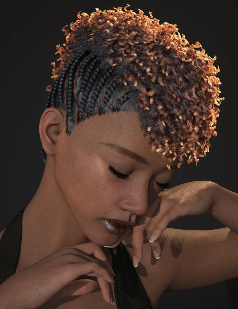 dForce AO Nanjala Hair for Genesis 9