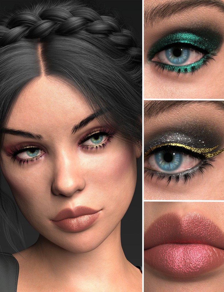 Twizted Glitter Overlays MR for Genesis 9