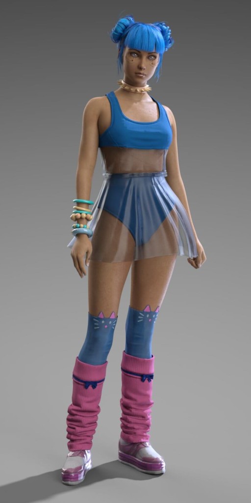 Cyberpunk 2077 Blue Moon For Genesis 8 Female