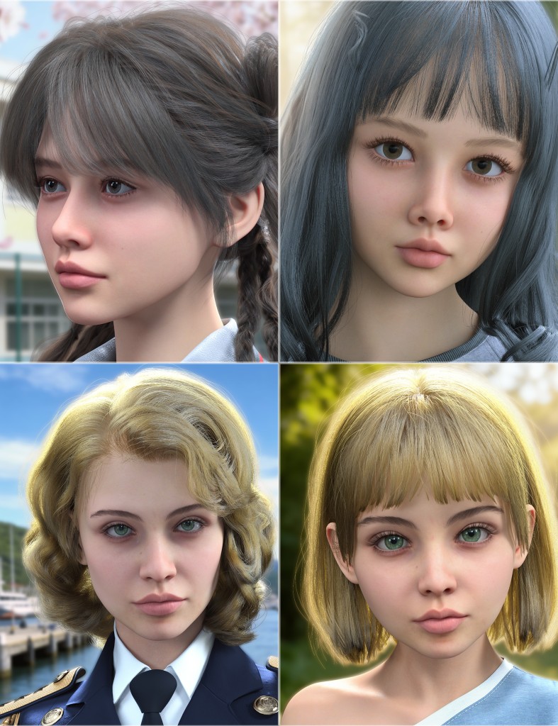 Vo Sian and Young, and Vo Jona and Young HD for Genesis 9 Character Bundle