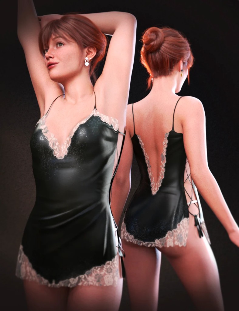 dForce LA Nightwear Dress for Genesis 9 and 8 Female