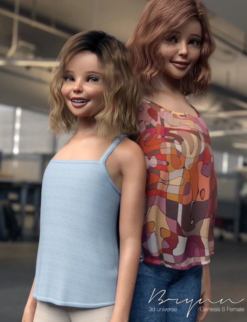 Brynn Character, Hair and Expressions for Genesis 8 Female(s)