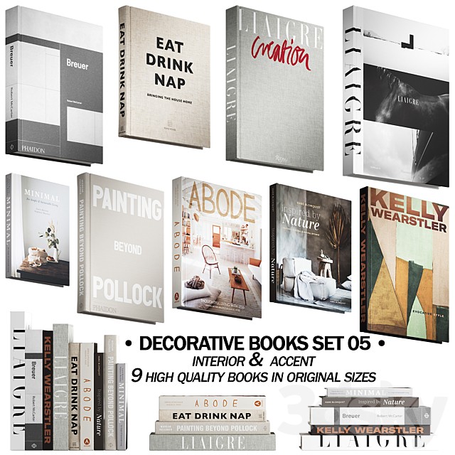 046_Decorative books set 05 neutral 02
