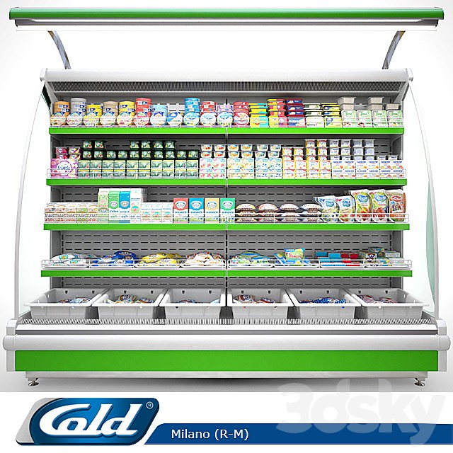 Wall-mounted refrigerated display case