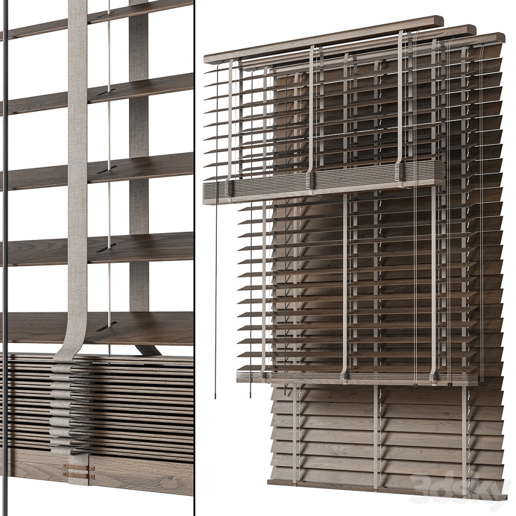 Wooden blinds Set 25