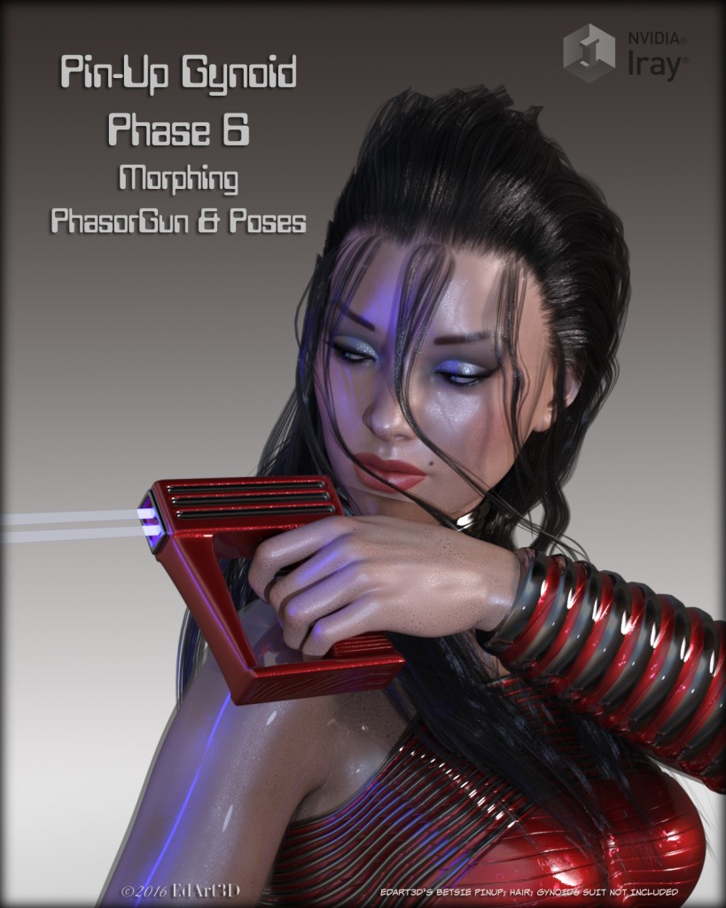 Pin-Up Gynoid Phase6 Morphing Raygun & Poses