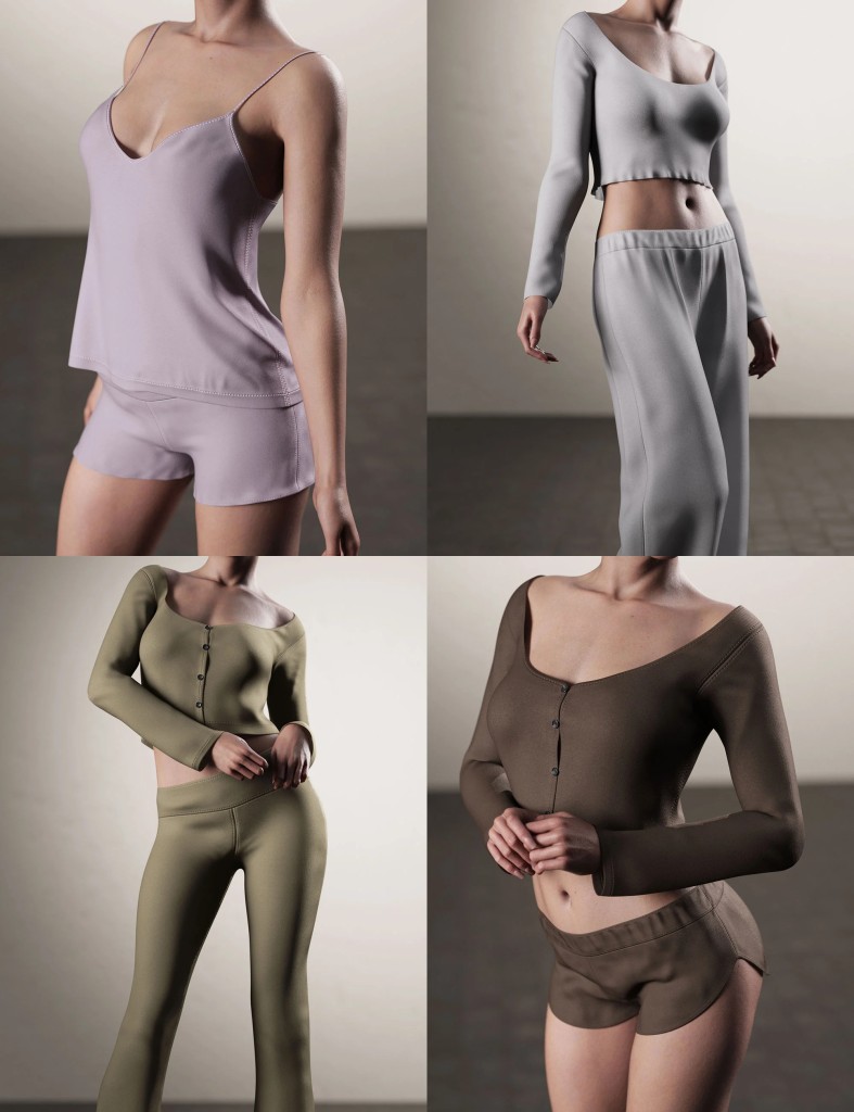 dForce 9-in-1 Homewear Wardrobe for Genesis 9