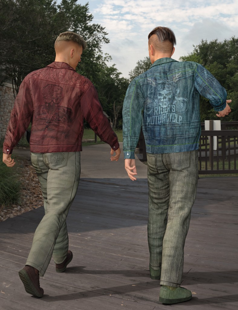 T-Pack Leather Jacket Outfit Texture Add-on