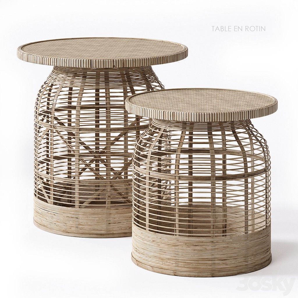Rattan side table Madam Stoltz